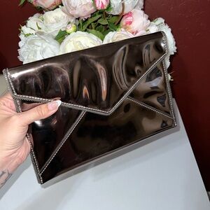 Rebecca Minkoff Leo Clutch Nickel Patent Envelope Clutch